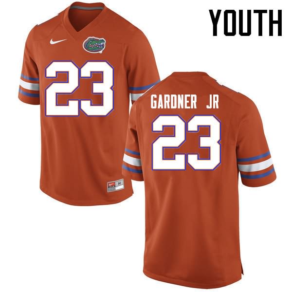 NCAA Florida Gators Chauncey Gardner Jr. Youth #23 Nike Orange Stitched Authentic College Football Jersey FVZ8464YP
